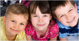 Kids smiling